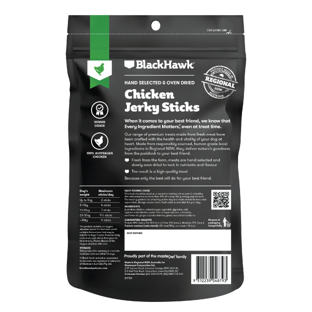Black Hawk Dog Treat Chicken Sticks