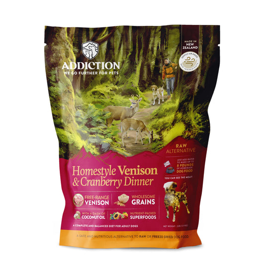 Addiction Grain-Free Homestyle Venison & Cranberry Air Dried Dog Food