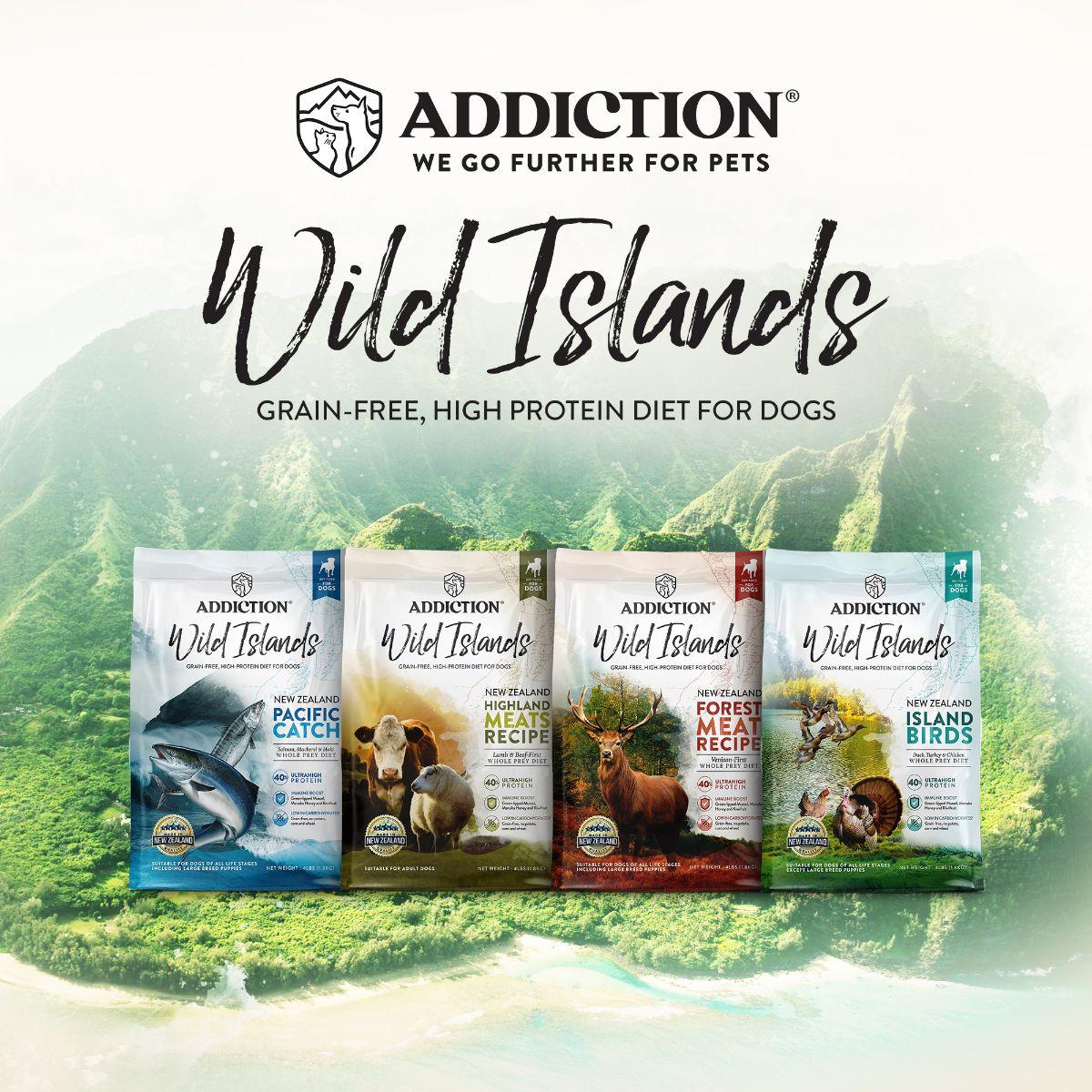 Addiction Wild Islands NZ Island Birds, Duck, Turkey & Chicken Dry Dog Food