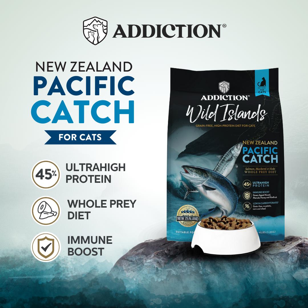 Addiction Wild Islands NZ Pacific Catch Salmon, Mackerel & Hoki Dry Cat Food