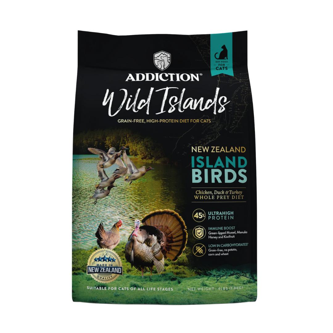 Addiction Wild Islands NZ Island Birds, Duck, Turkey & Chicken Dry Cat Food