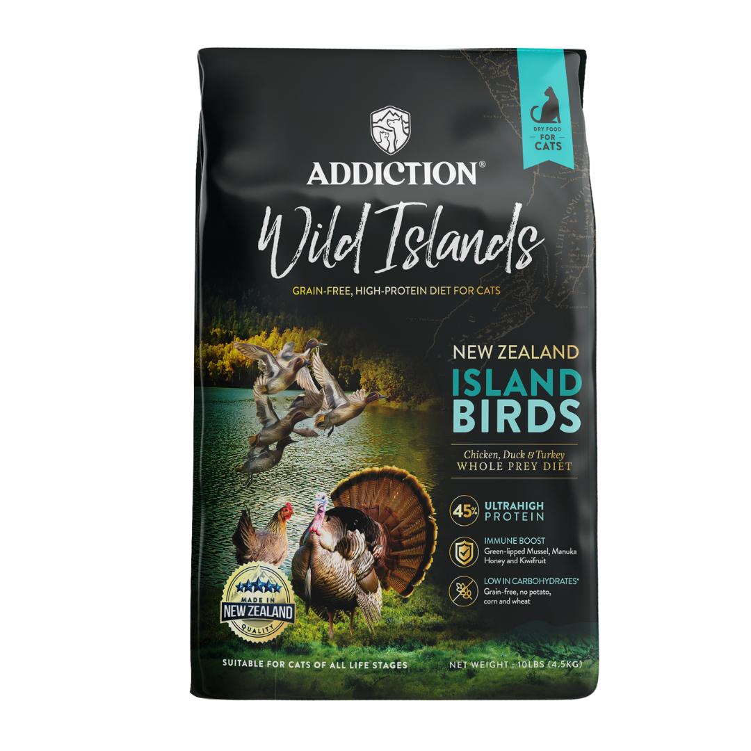 Addiction Wild Islands NZ Island Birds, Duck, Turkey & Chicken Dry Cat Food