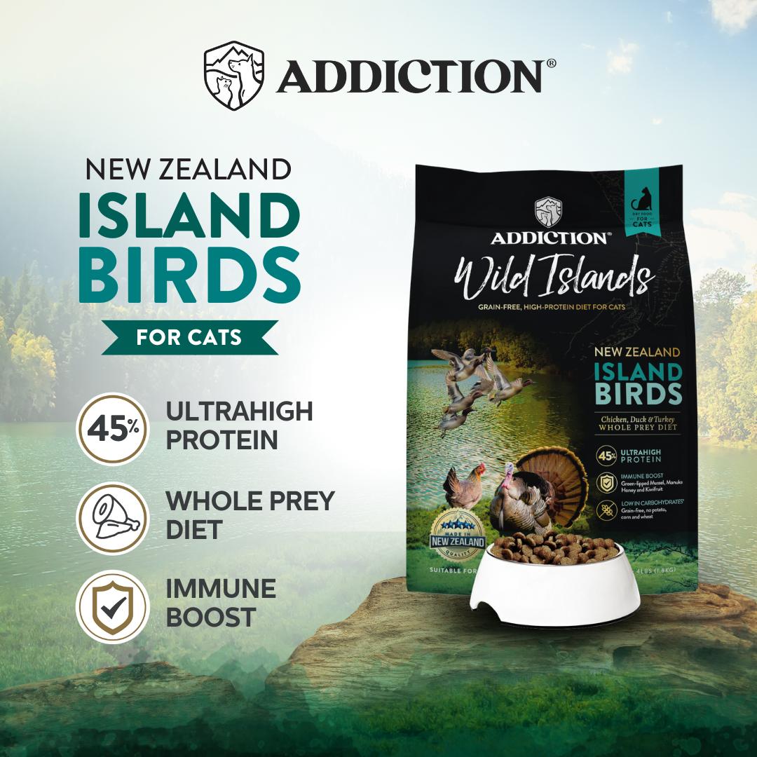 Addiction Wild Islands NZ Island Birds, Duck, Turkey & Chicken Dry Cat Food