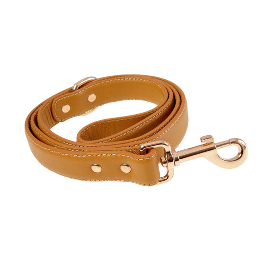 Buddy & Belle Leather Caramel Dog Lead