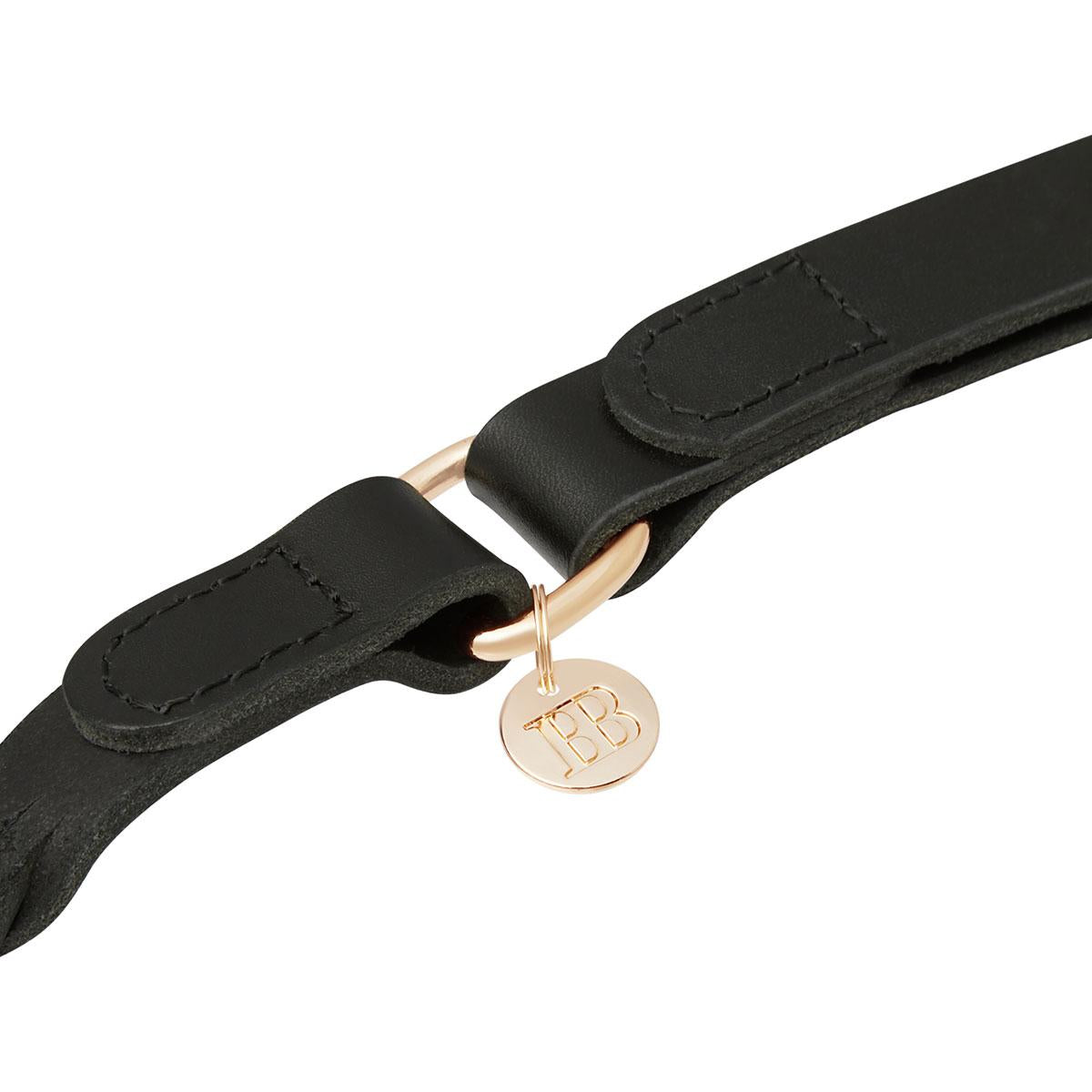 Buddy & Belle Braided Leather Black Dog Lead