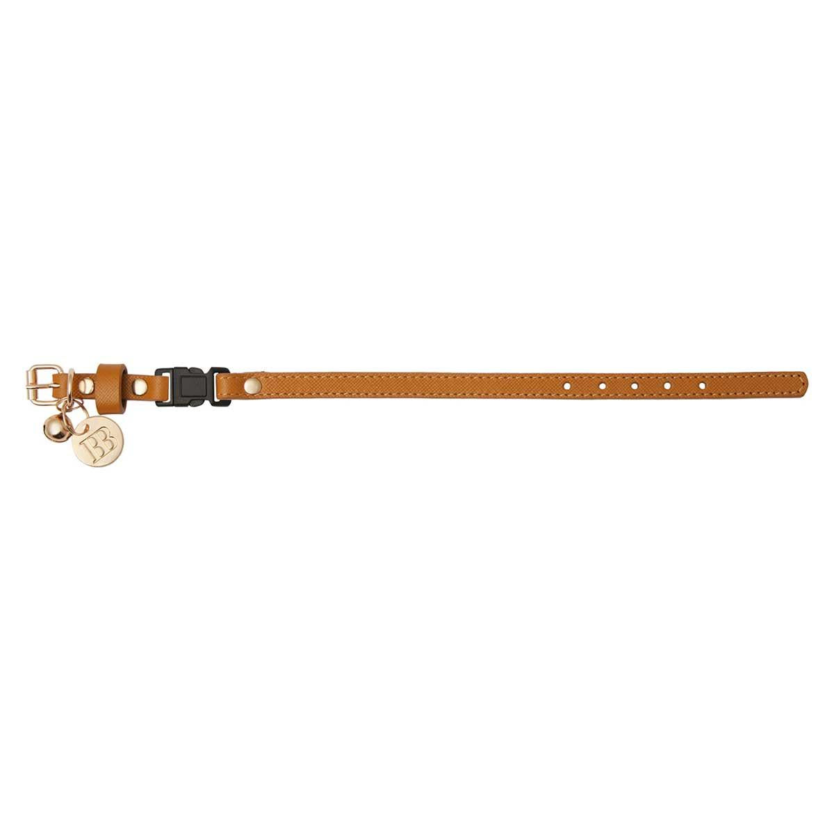 Buddy & Belle Leather Cat Collar - Caramel