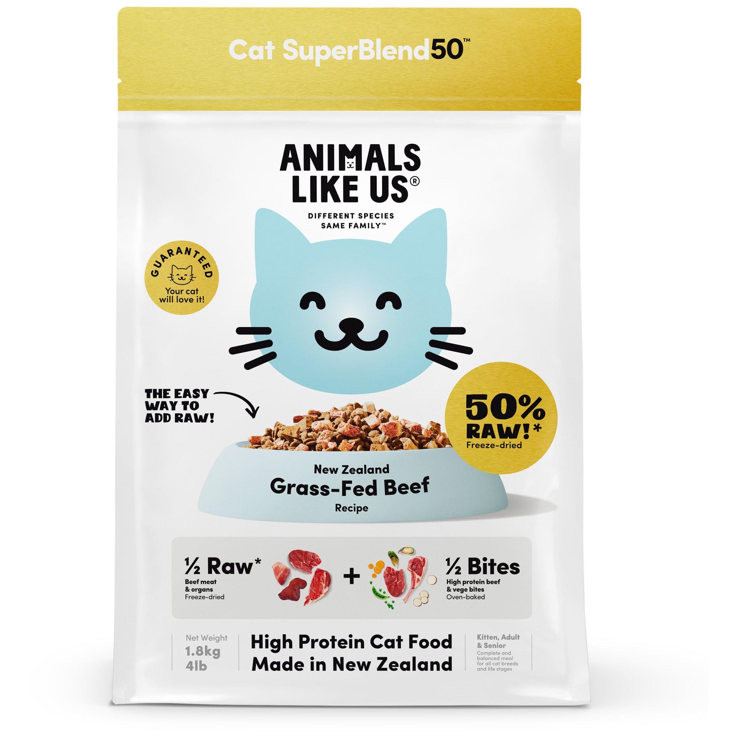 Animals Like Us SuperBlend50 Grass-Fed Beef Dry Cat Food