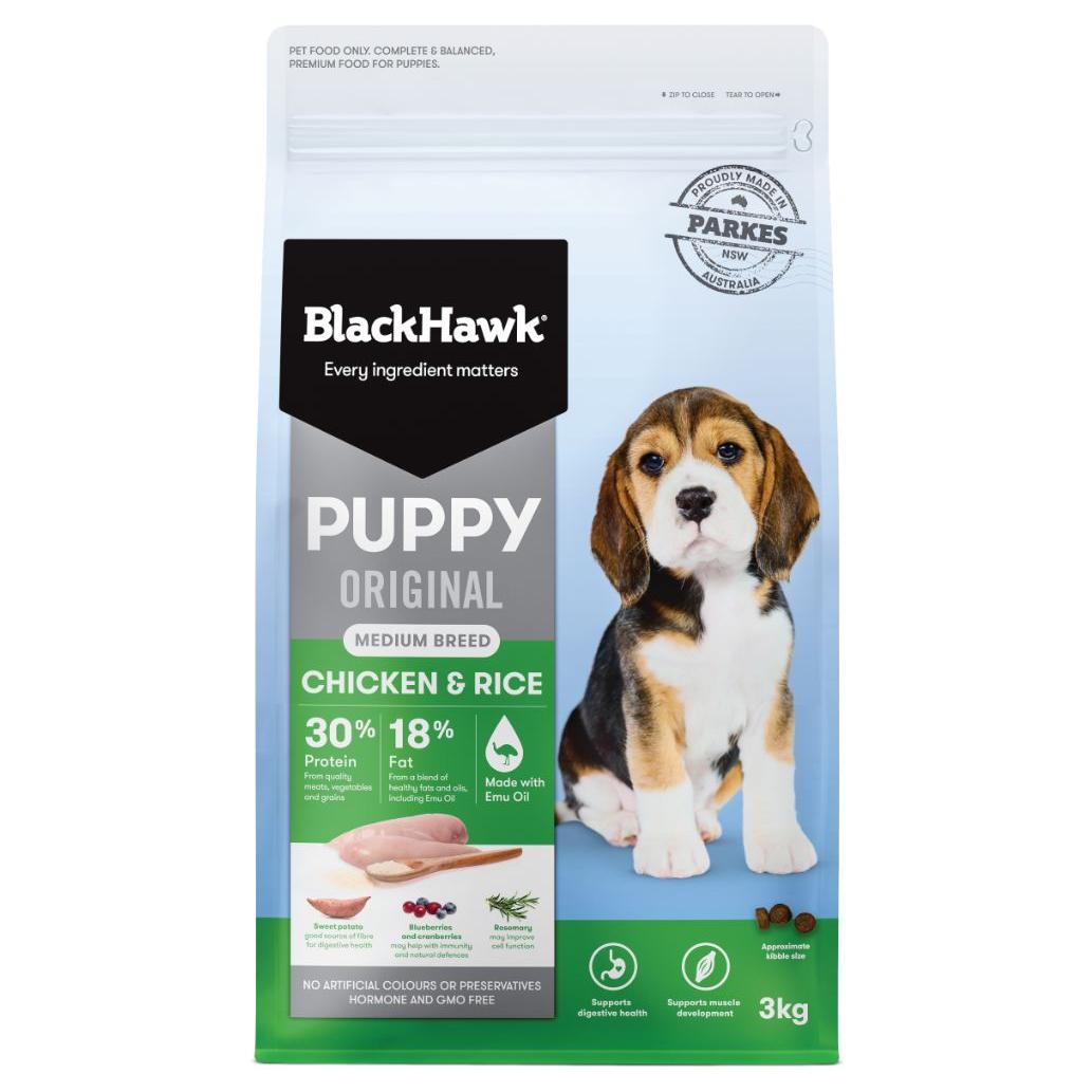 Black Hawk Puppy Medium Breed Chicken & Rice Dry Dog food