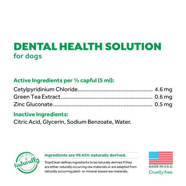 TropiClean Dental Health Solution for Dogs 473ml