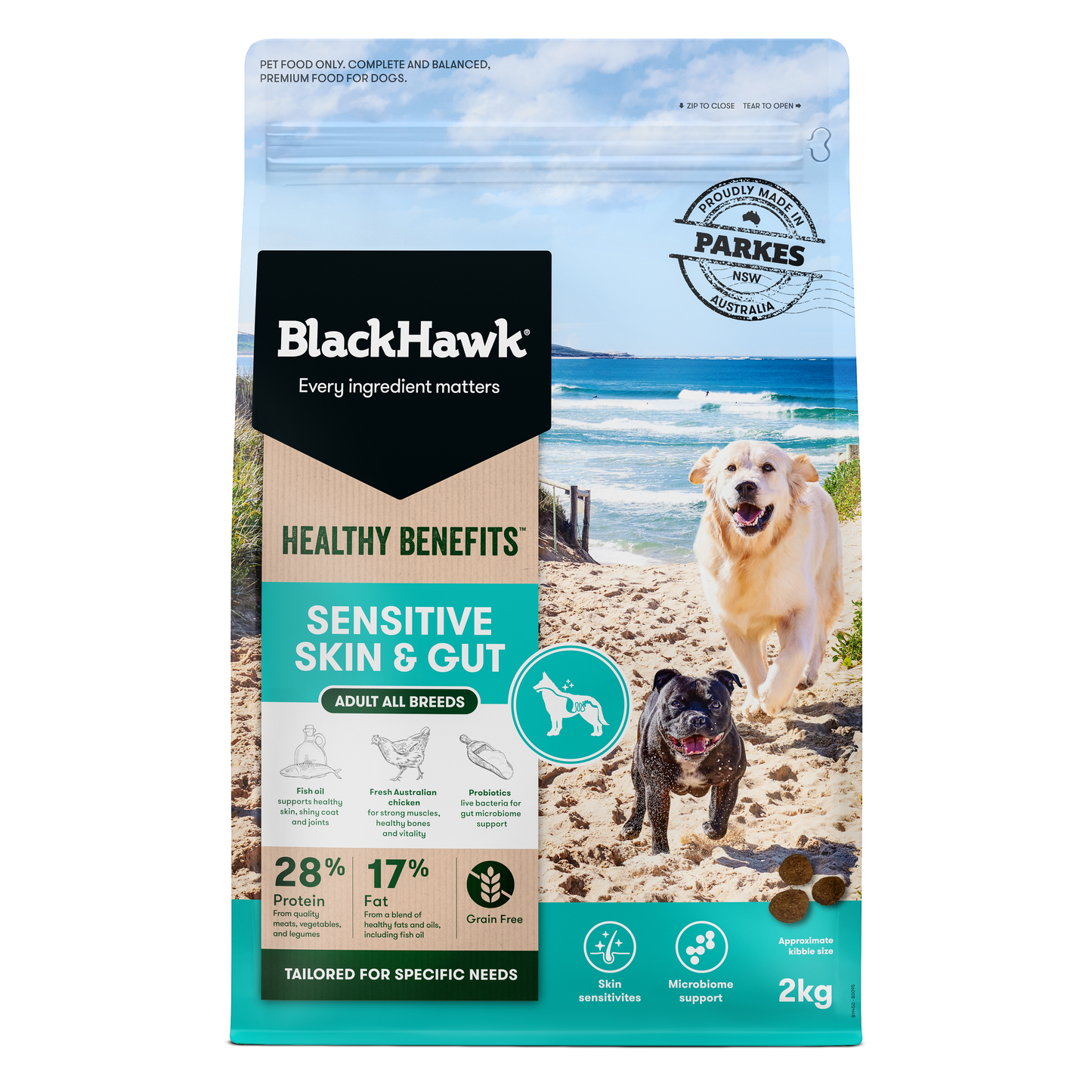 Black Hawk Healthy Benefits Sensitive Skin & Gut Dog Food