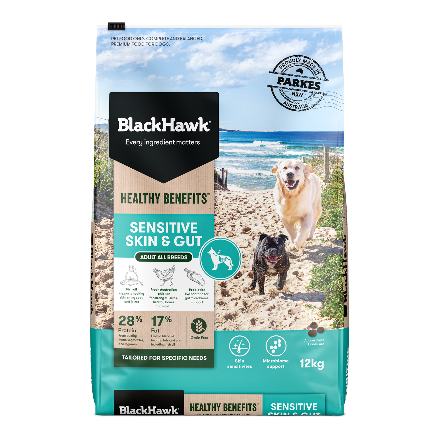 Black Hawk Healthy Benefits Sensitive Skin & Gut Dog Food