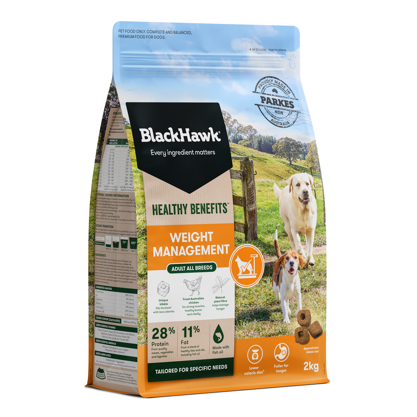 Black Hawk Healthy Benefits Weight Management Dog Food