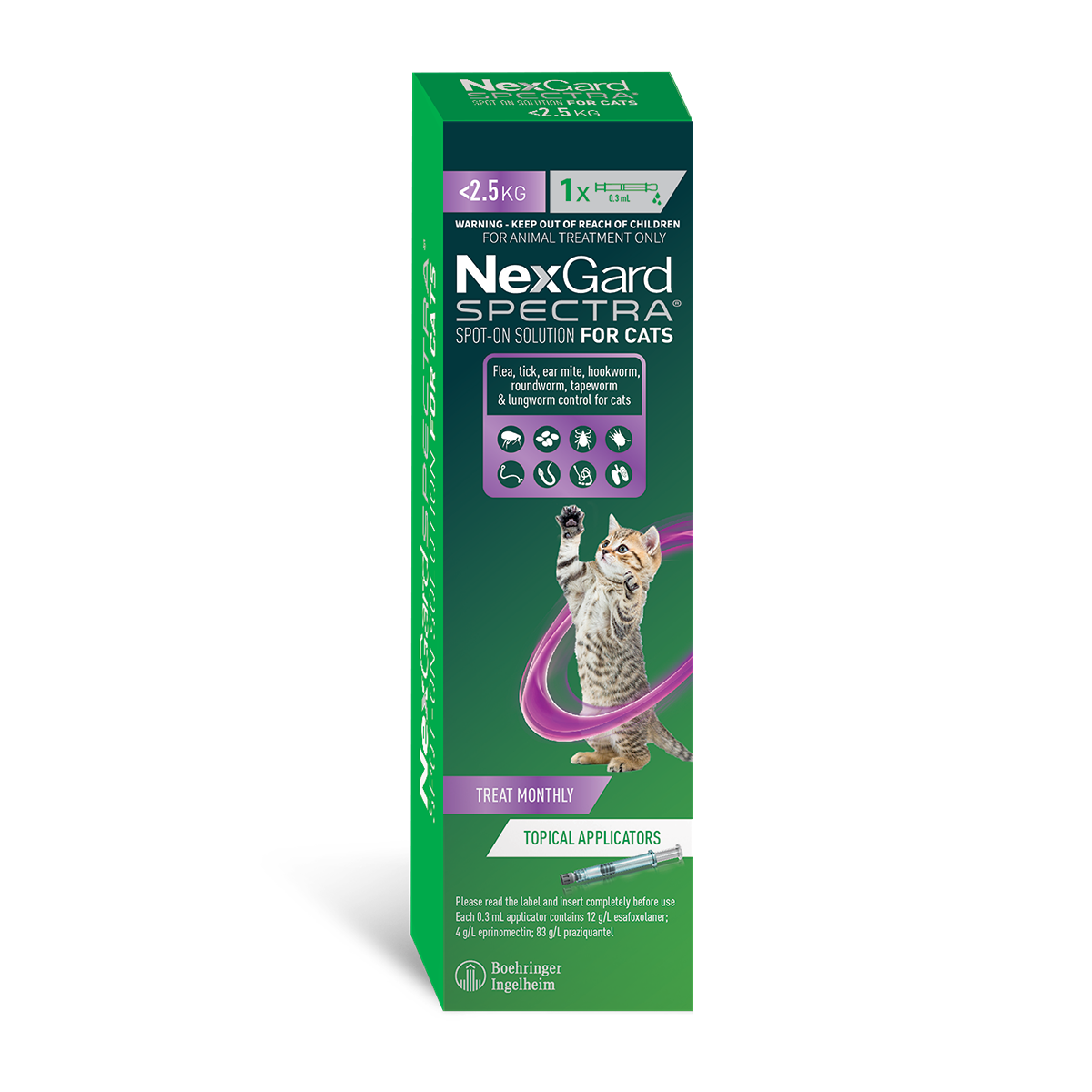 Nexgard Spectra Spot-on Treatment for Cats & Kittens 0.8-2.4kg