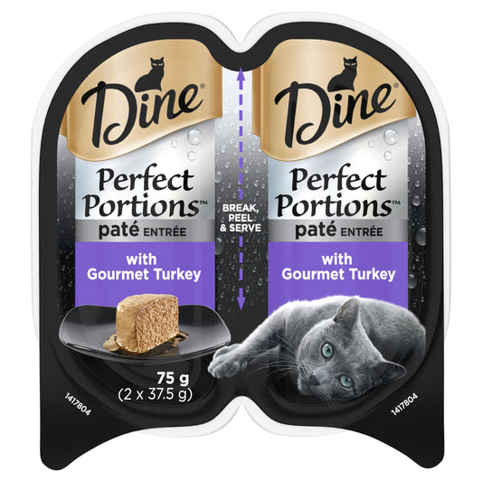 Dine Pate Entree Gourmet Turkey Perfect Portions Wet Cat Food 75g