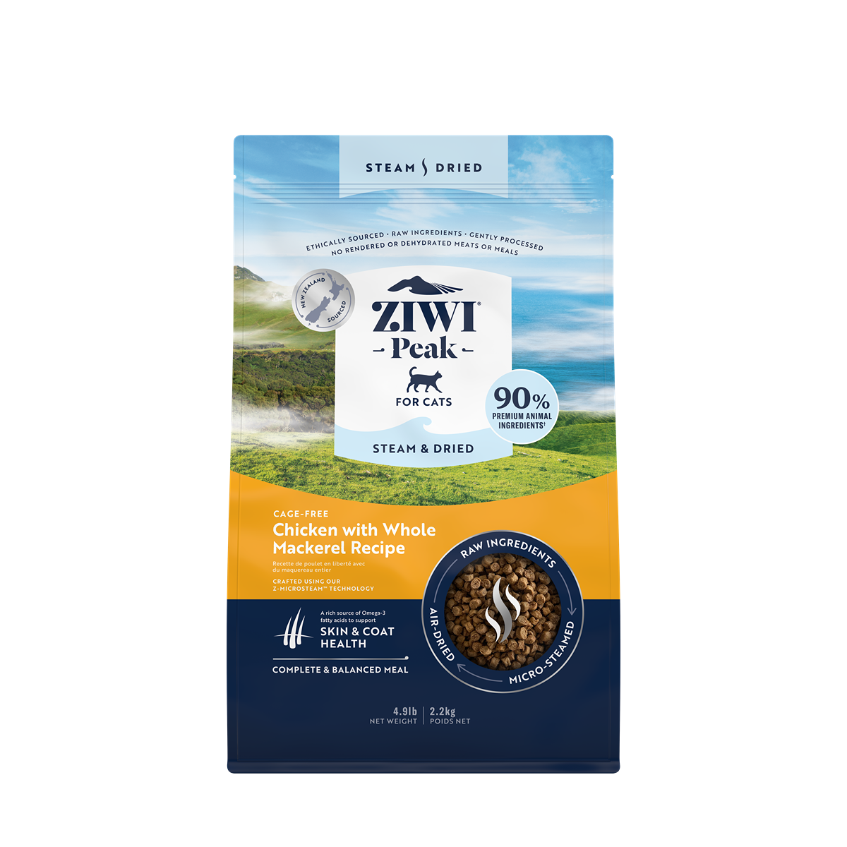 Ziwi Peak Steam & Dried Chicken Dry Cat Food