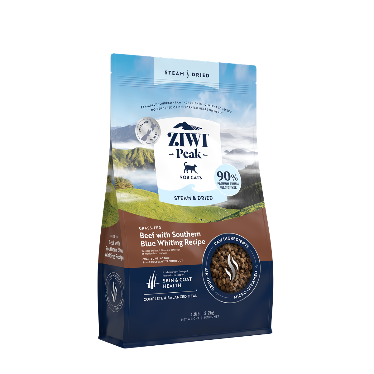 Ziwi Peak Steam & Dried Beef Dry Cat Food