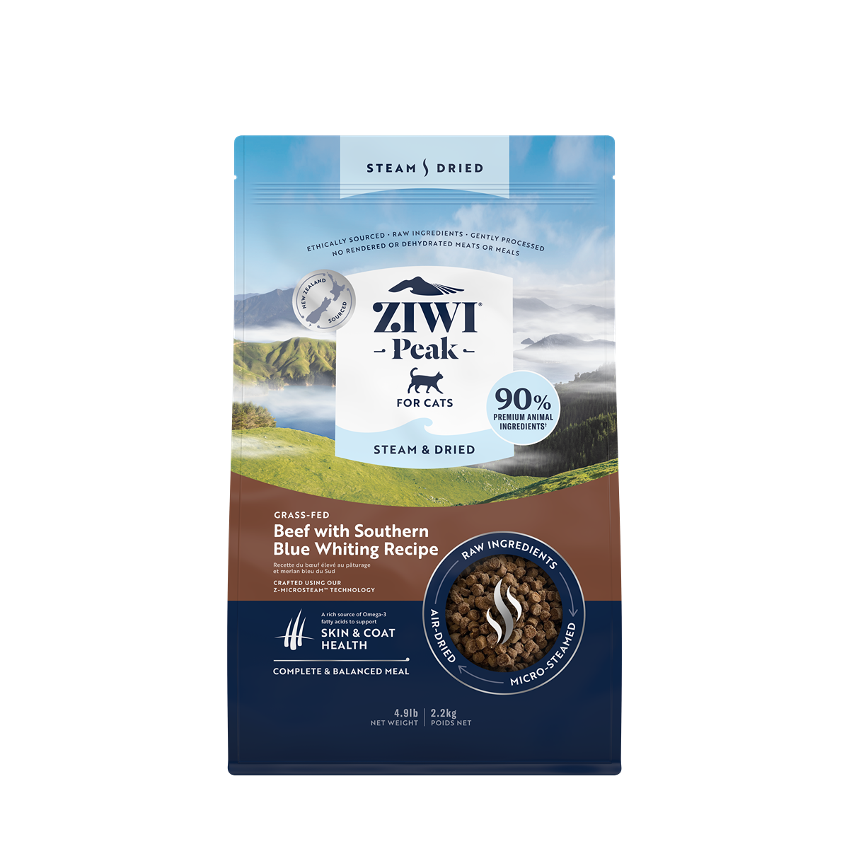 Ziwi Peak Steam & Dried Beef Dry Cat Food