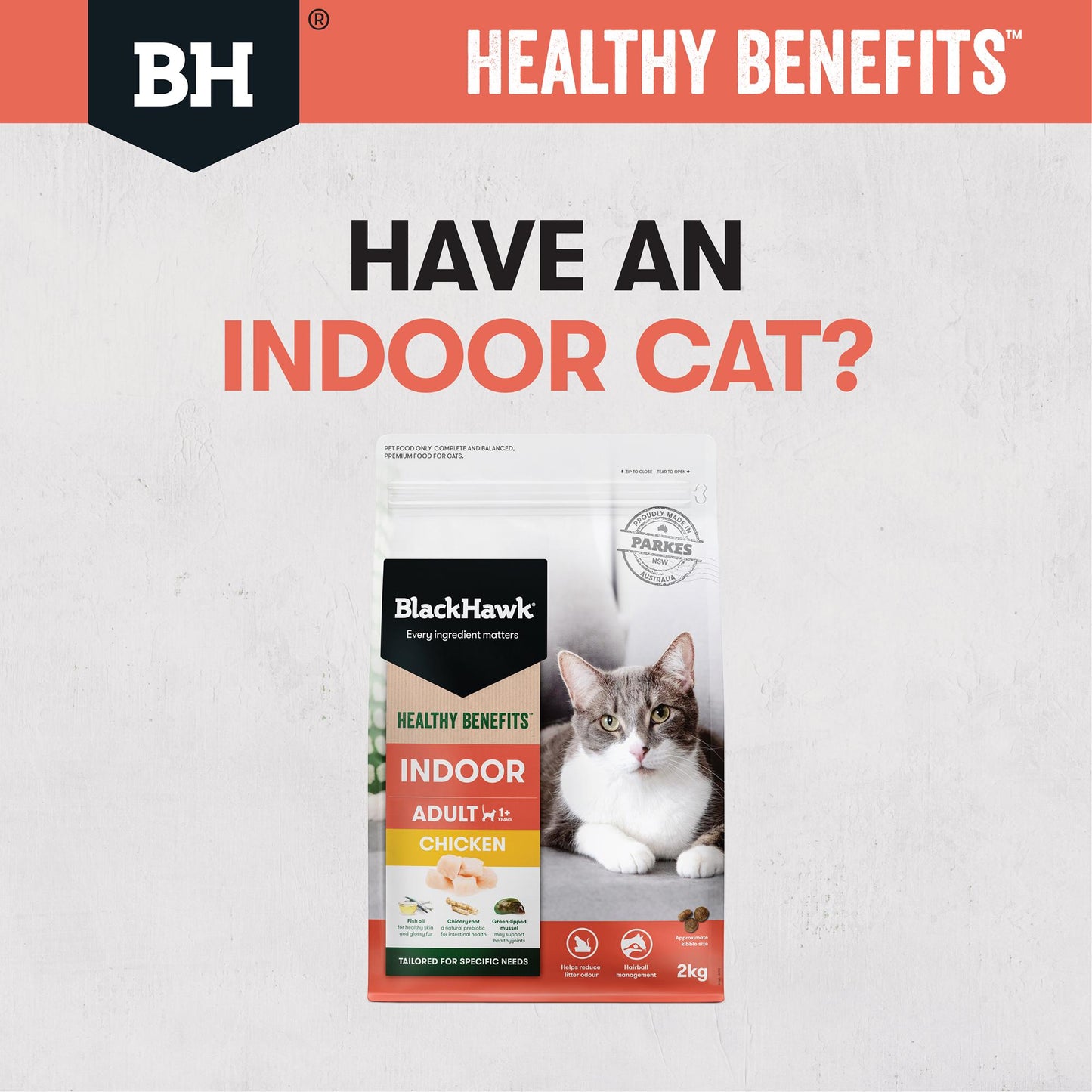 Black Hawk Healthy Benefits Indoor Chicken Dry Cat Food