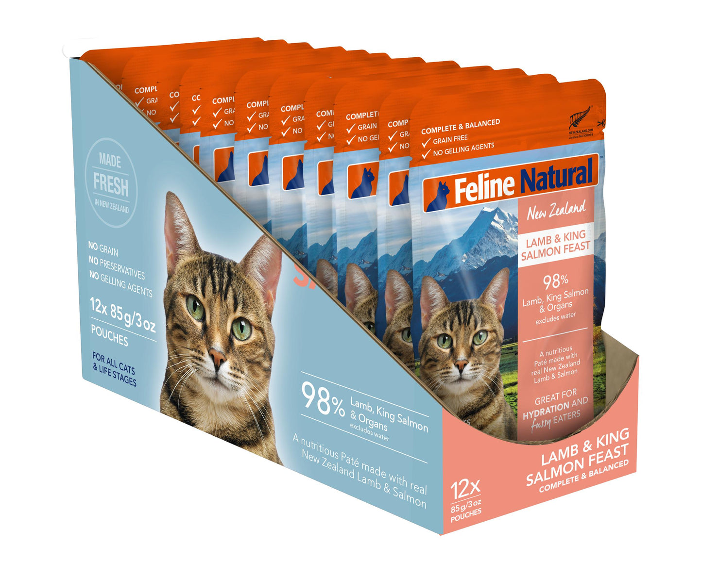 Feline Natural Lamb & Salmon Pouch Wet Cat Food