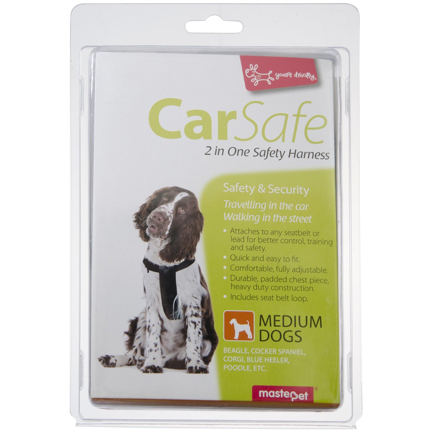 Yours Droolly CarSafe 2 in 1 Car Harness For Dogs