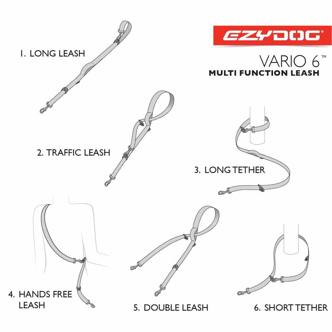 EzyDog Vario 6 Multi-Function Dog Lead - 25mm*159cm