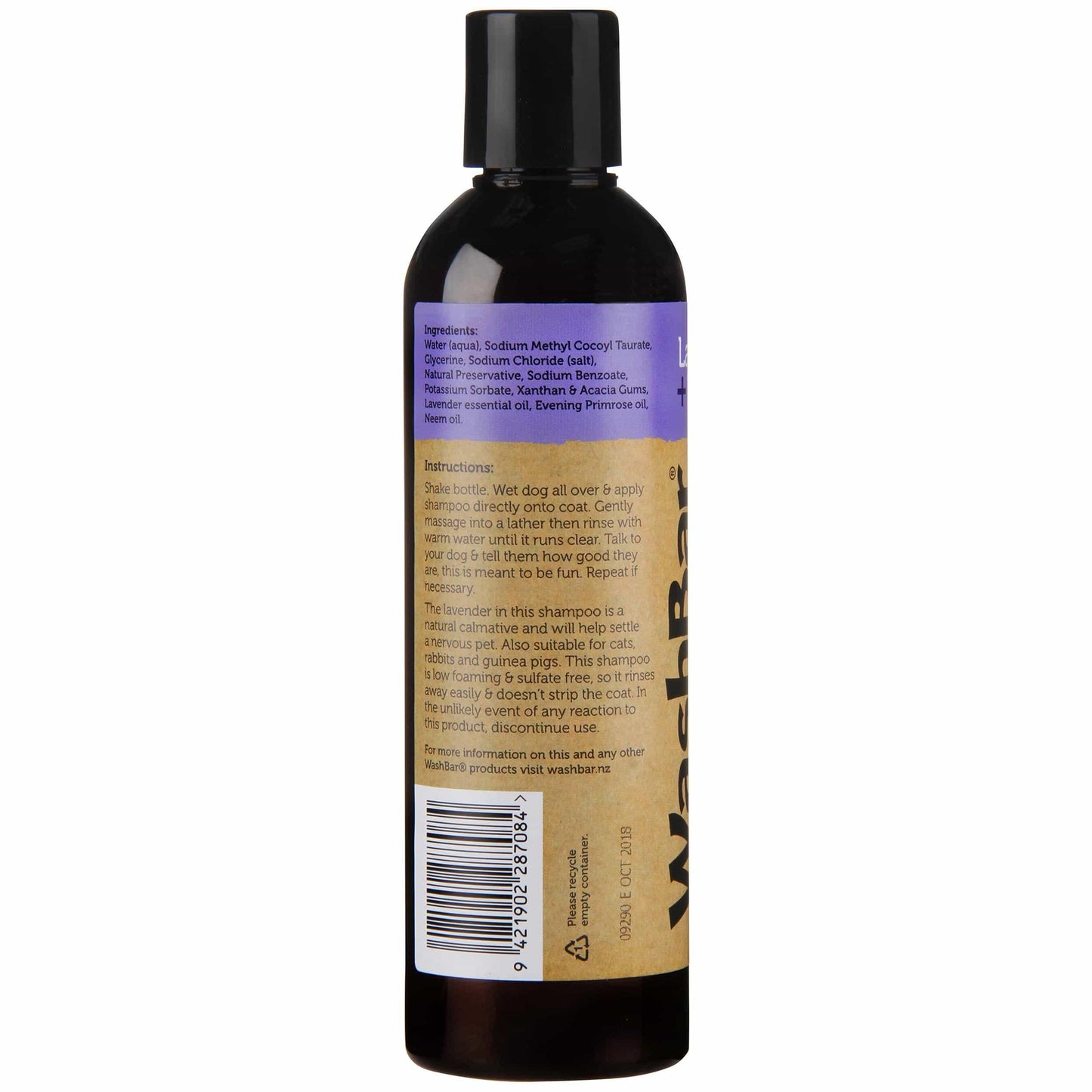 WashBar Lavender + Primrose 100% Natural Shampoo