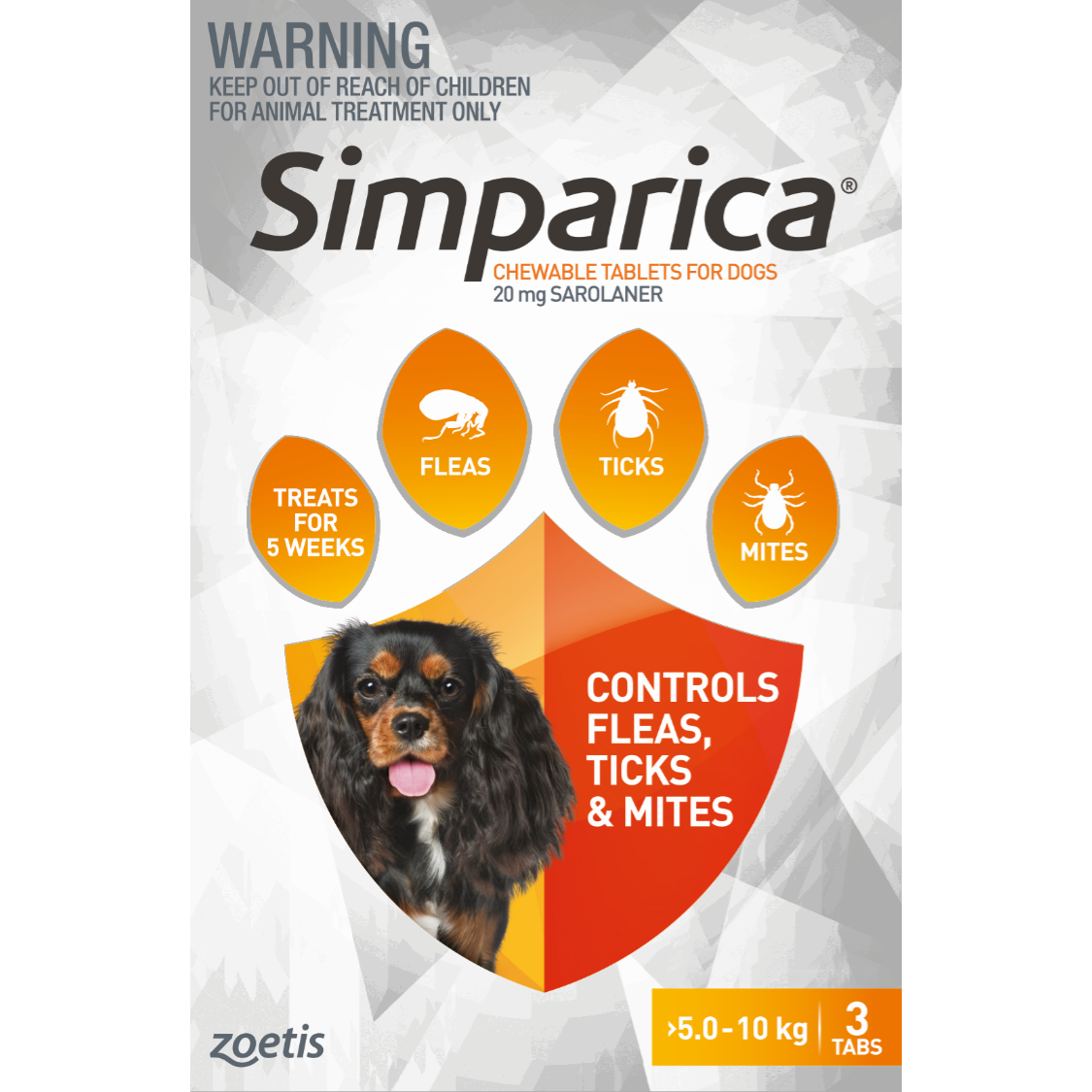 Simparica Chewable Tablets for Dogs 5-10kg