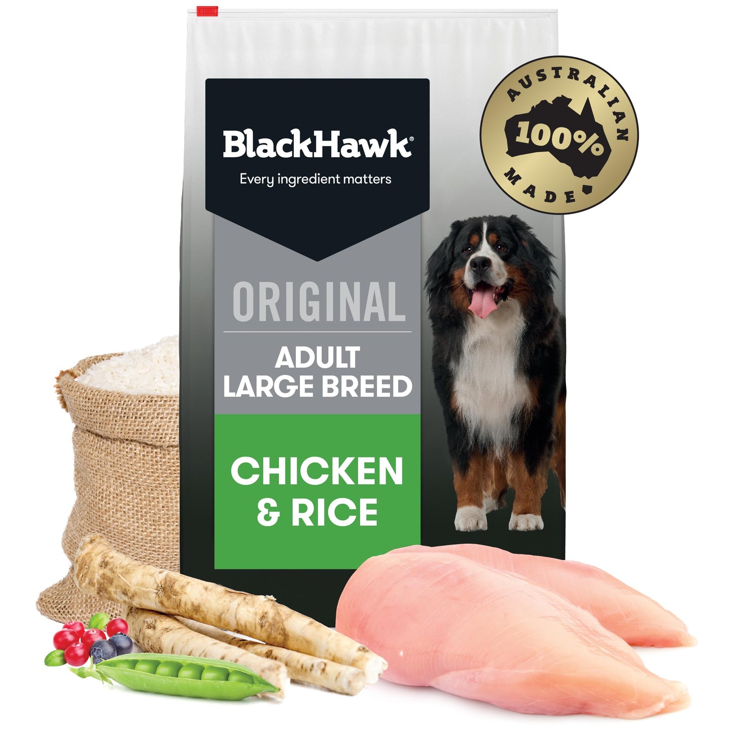 Black Hawk Chicken & Rice Adult Large Breed Dry Dog Food