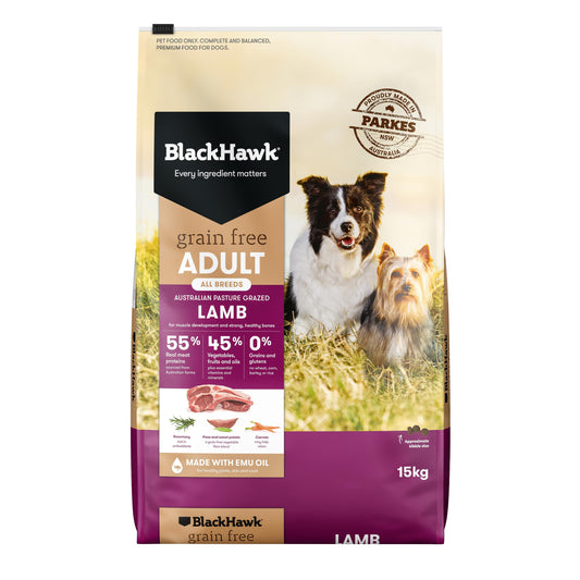 Black Hawk Grain Free Adult Dry Dog Food Lamb