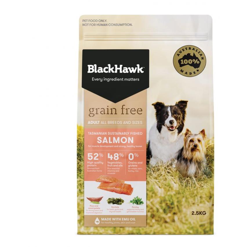 Black Hawk Grain Free Adult Dry Dog Food Salmon