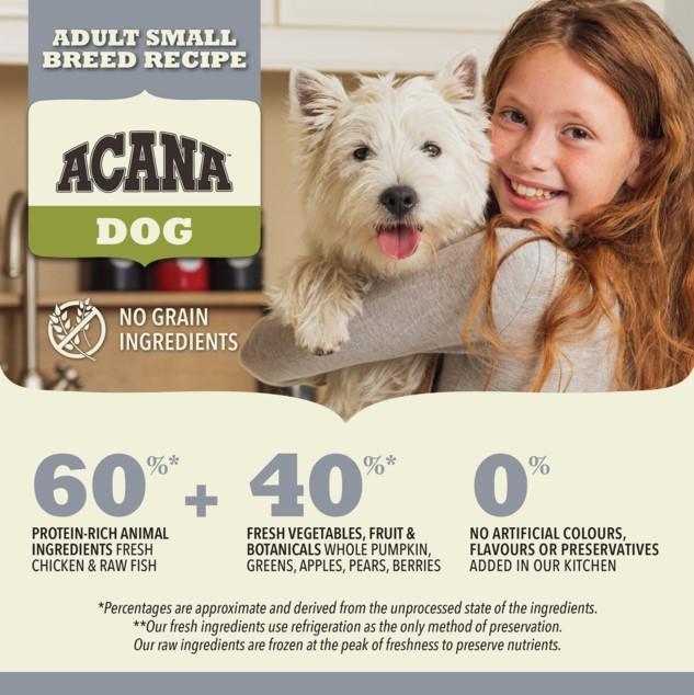 Acana Heritage Small Breed Adult Dog Food