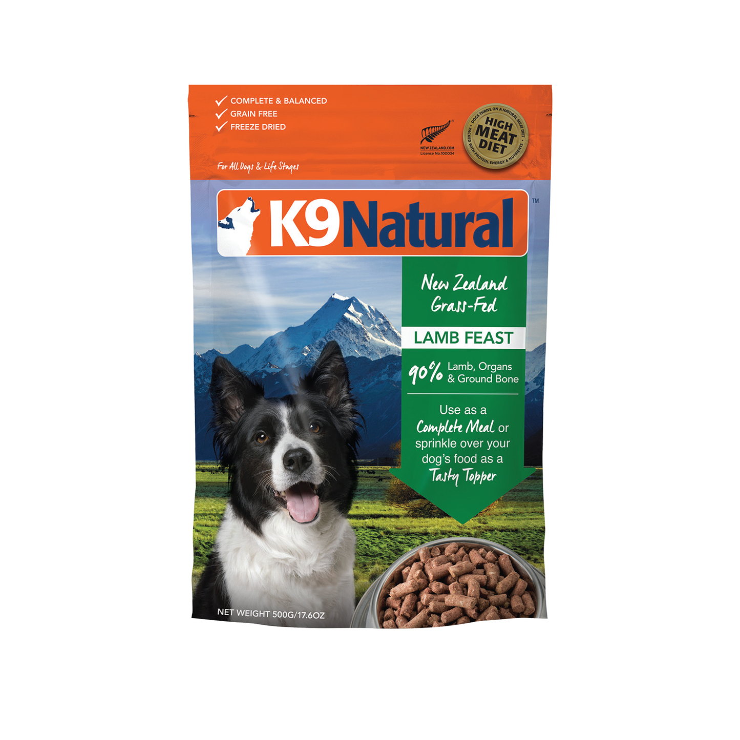 K9 Natural Freeze Dried Lamb Feast Dog Food