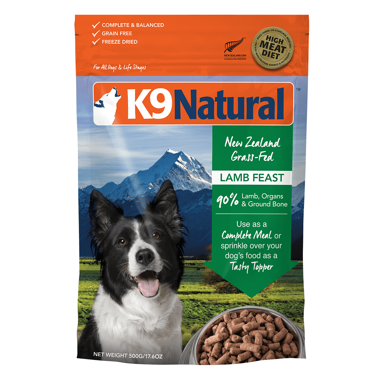 K9 Natural Freeze Dried Lamb Feast Dog Food