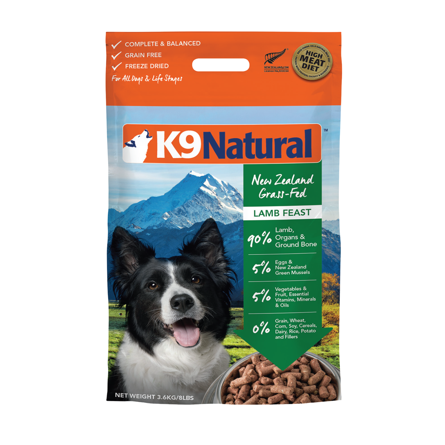 K9 Natural Freeze Dried Lamb Feast Dog Food