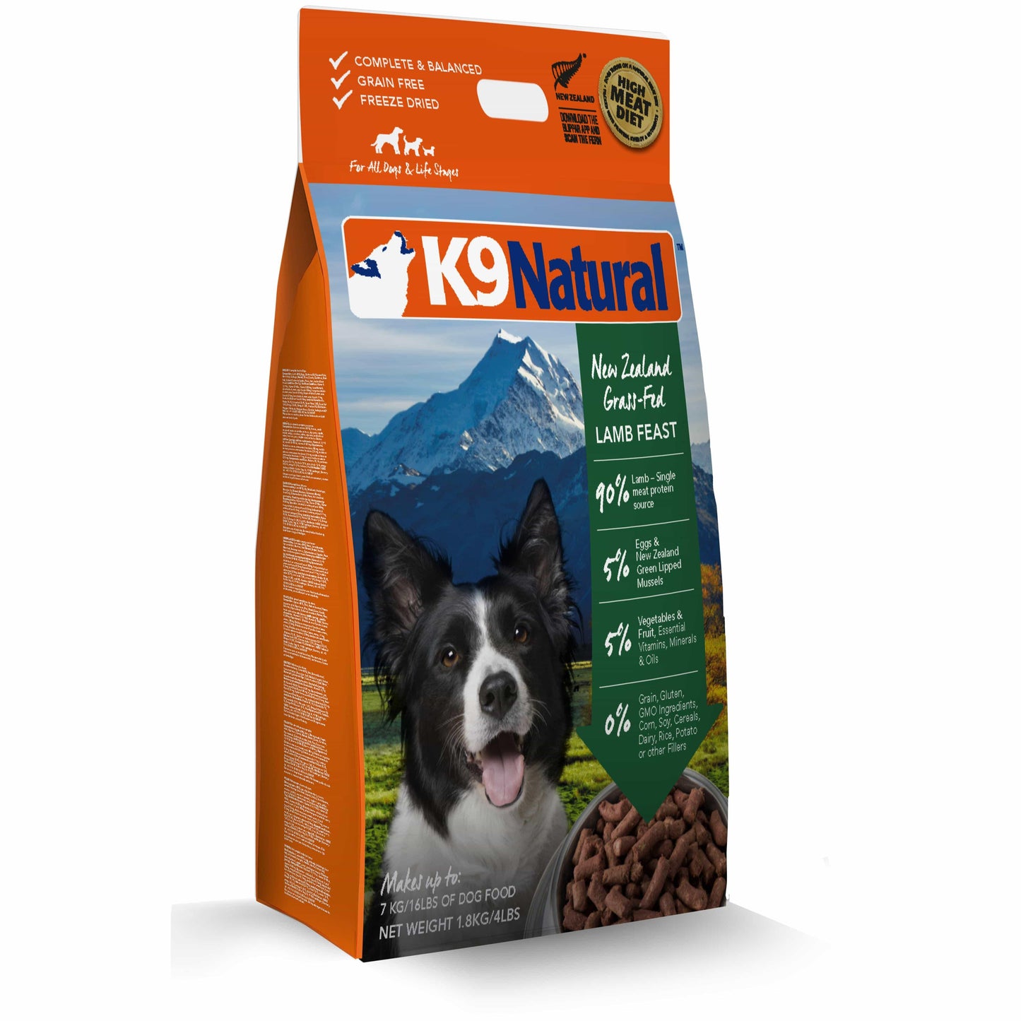 K9 Natural Freeze Dried Lamb Feast Dog Food