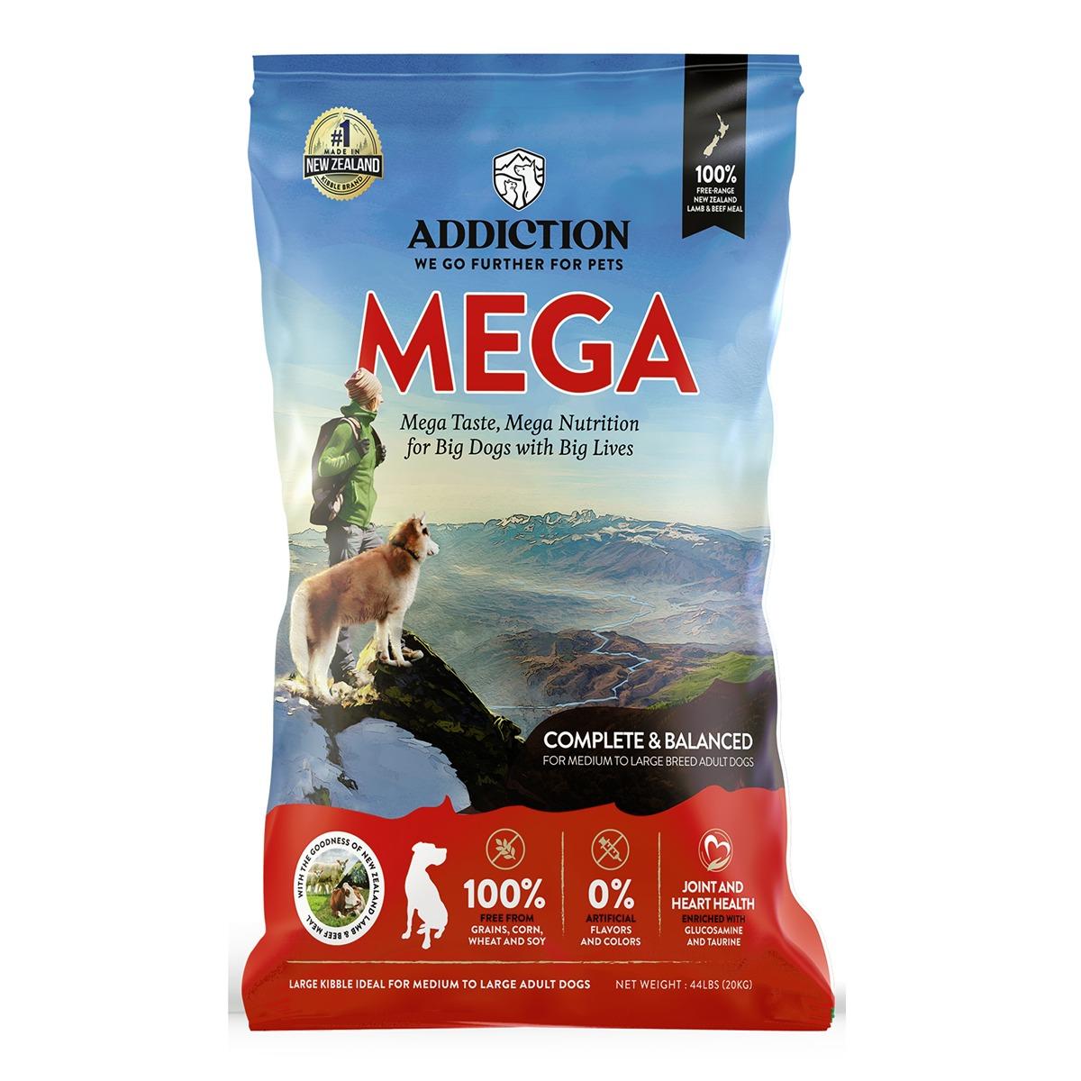 Addiction MEGA, Complete & Balanced, Lamb & Beef Dry Dog Food