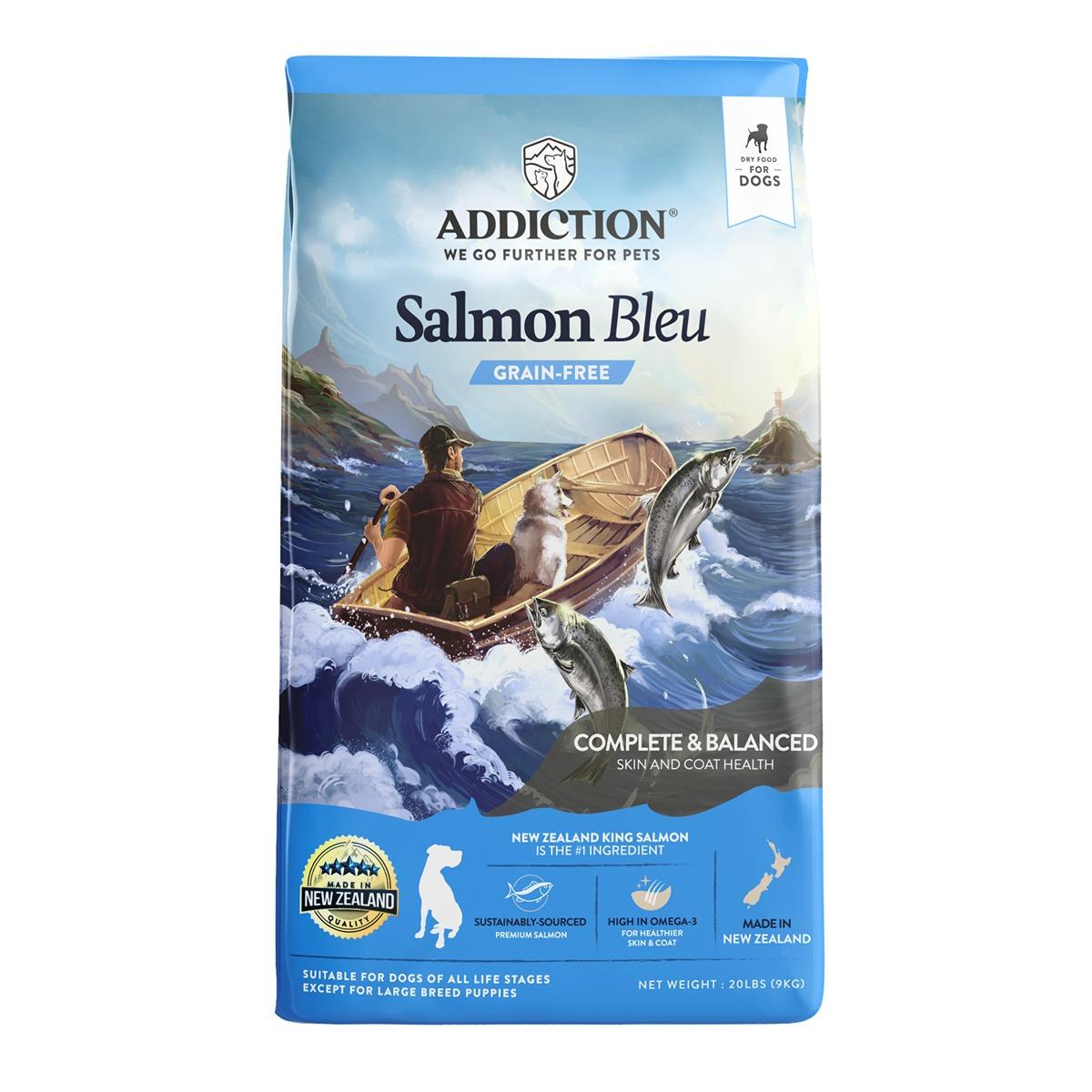 Addiction Salmon Bleu, Complete & Balanced, Skin & Coat Dry Dog Food