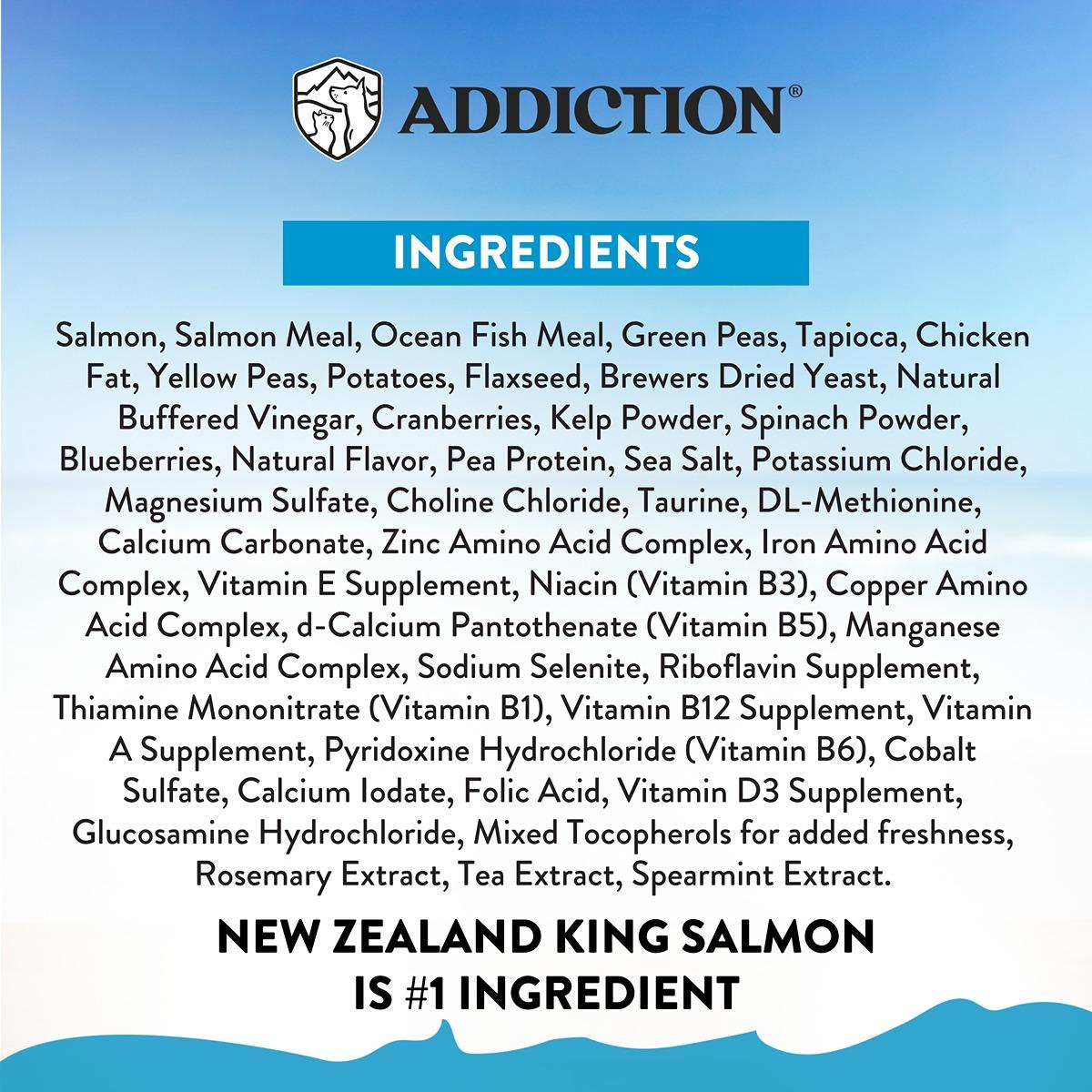 Addiction Salmon Bleu, Complete & Balanced, Skin & Coat Dry Dog Food