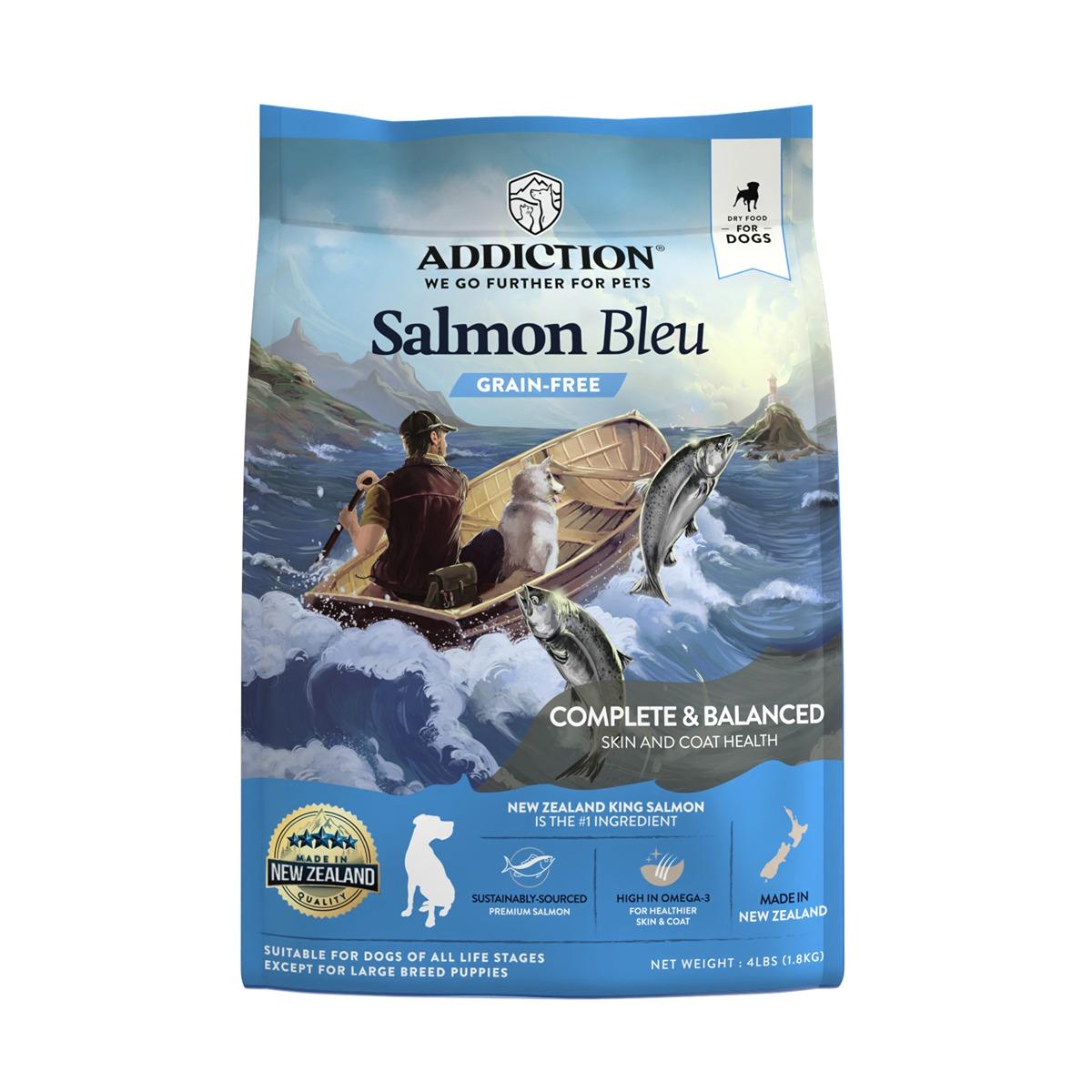 Addiction Salmon Bleu, Complete & Balanced, Skin & Coat Dry Dog Food