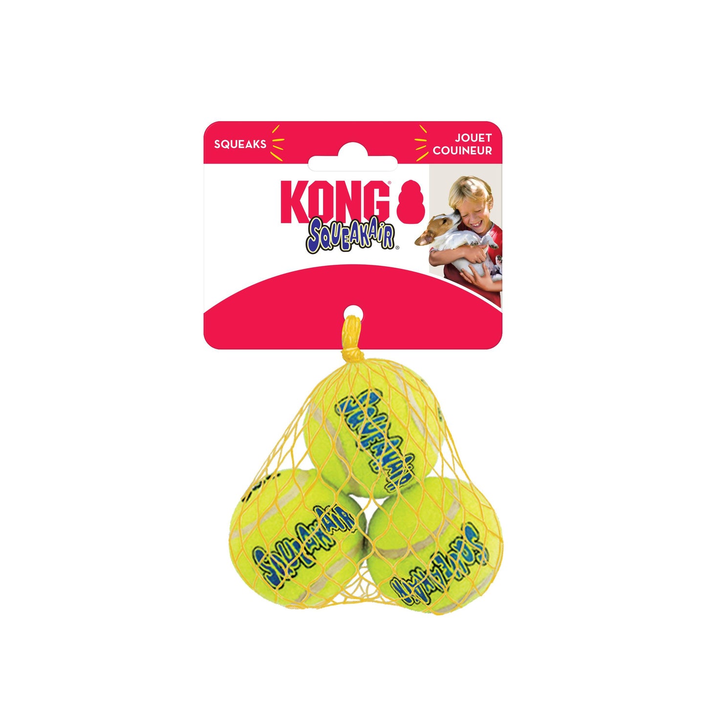 Kong Air Dog Squeaker Tennis Balls 3pk