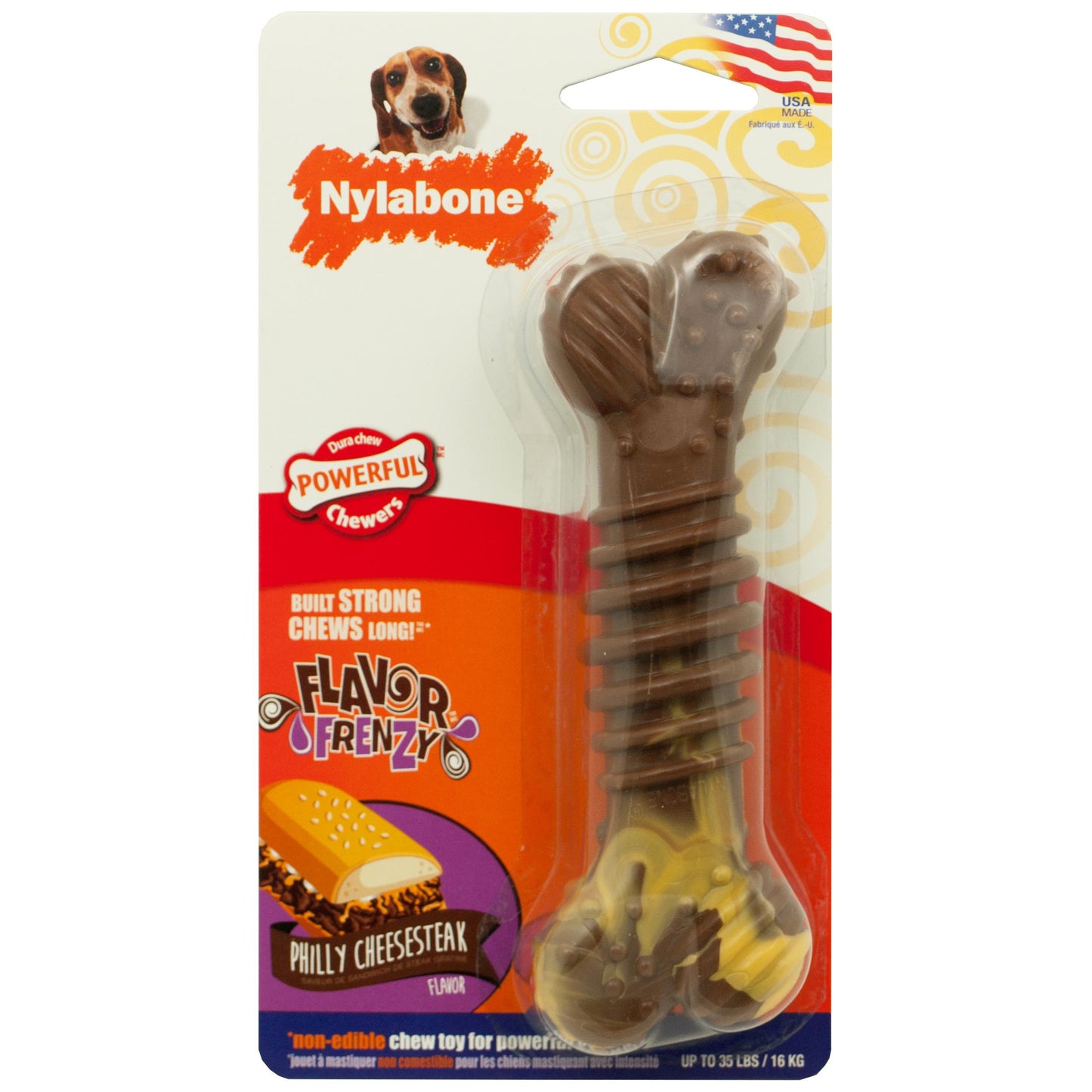 Nylabone Dura Chew Philly CheeseSteak Dog Toy