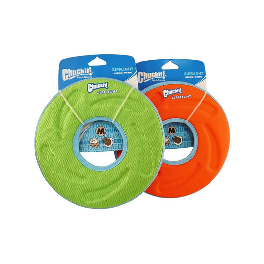 Chuckit Zip Flight Flying Disc Dog Toy - Assorted Colours
