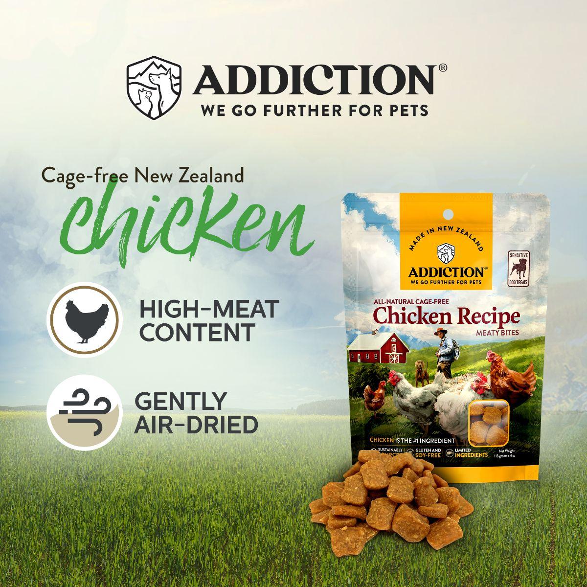 Addiction Chicken Meaty Bites, Limited Ingredients Grain-Free Dog Treats