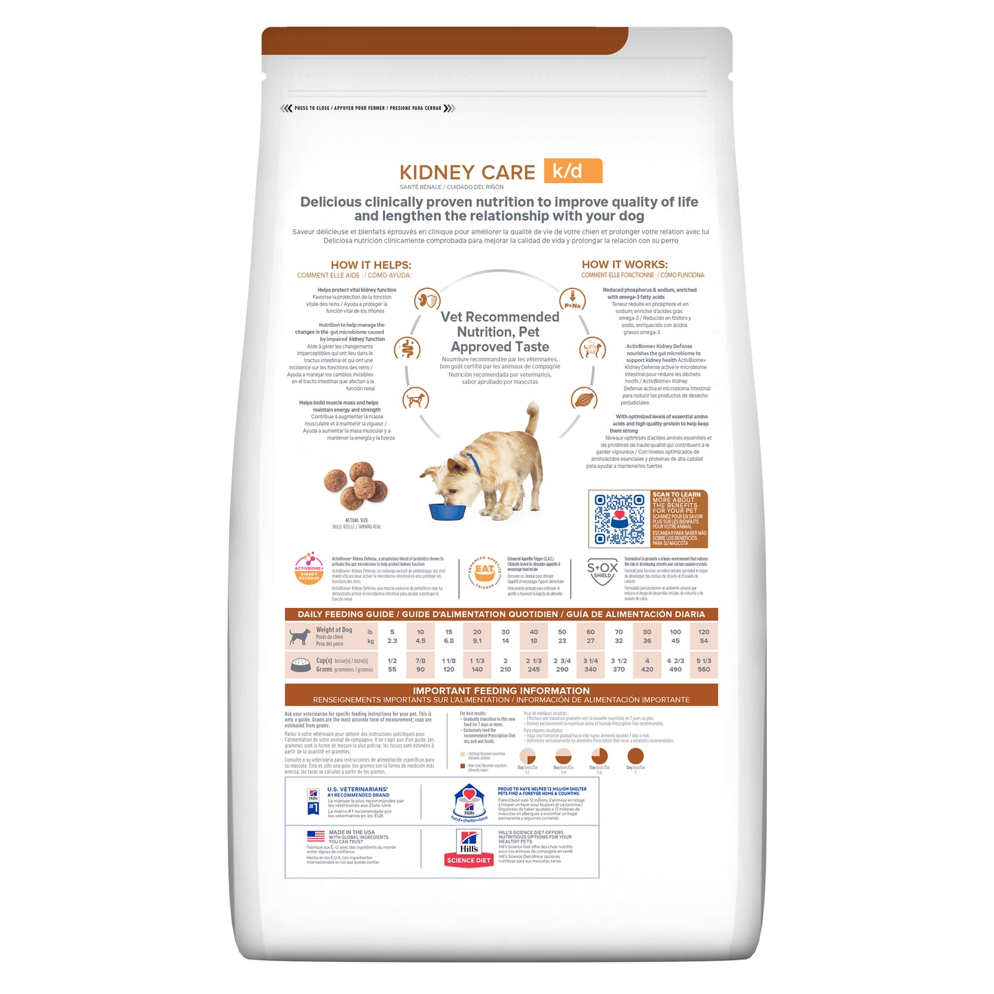 Hill's Prescription Diet k/d Kidney Care Dry Dog Food