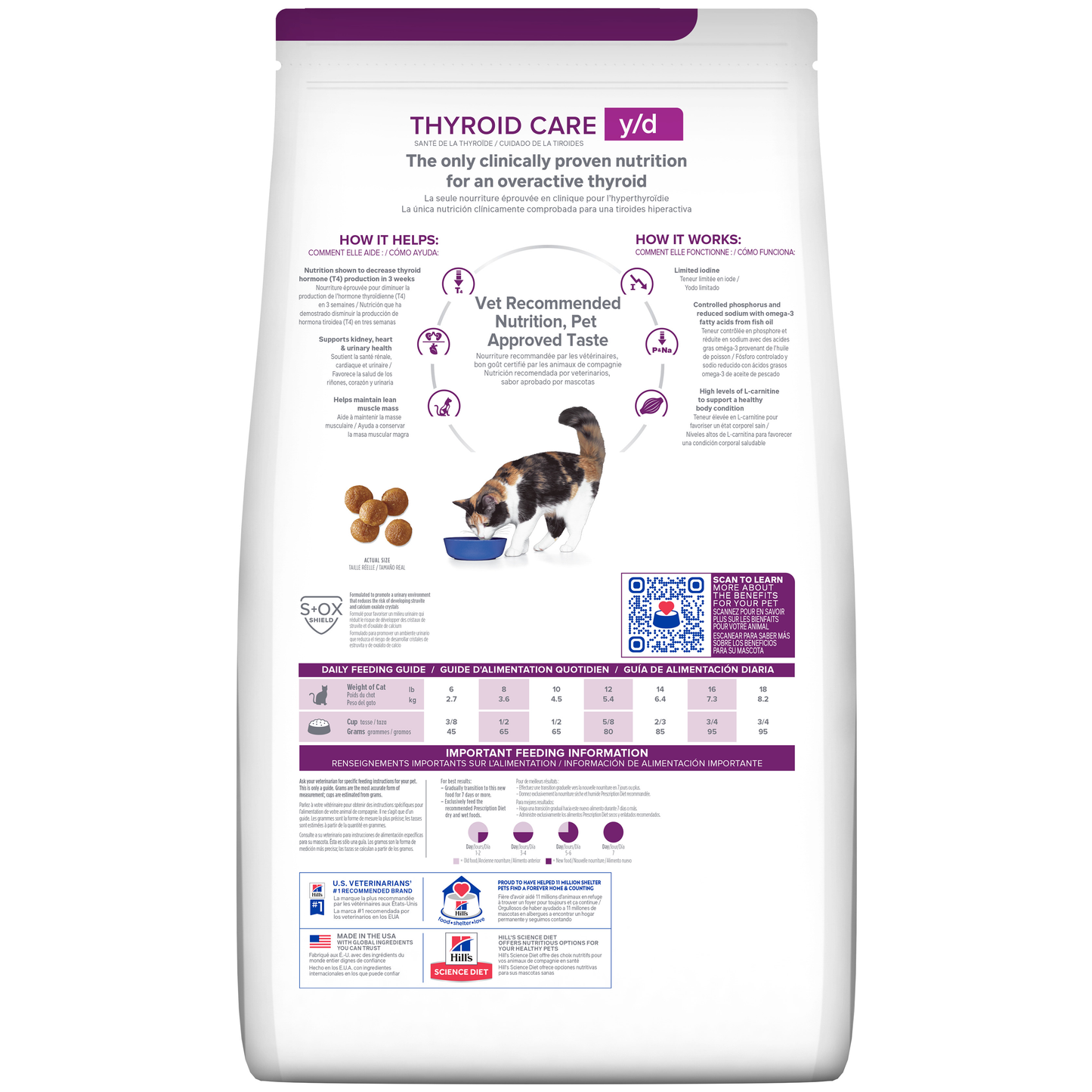 Hill's Prescription Diet y/d Thyroid Care Dry Cat Food