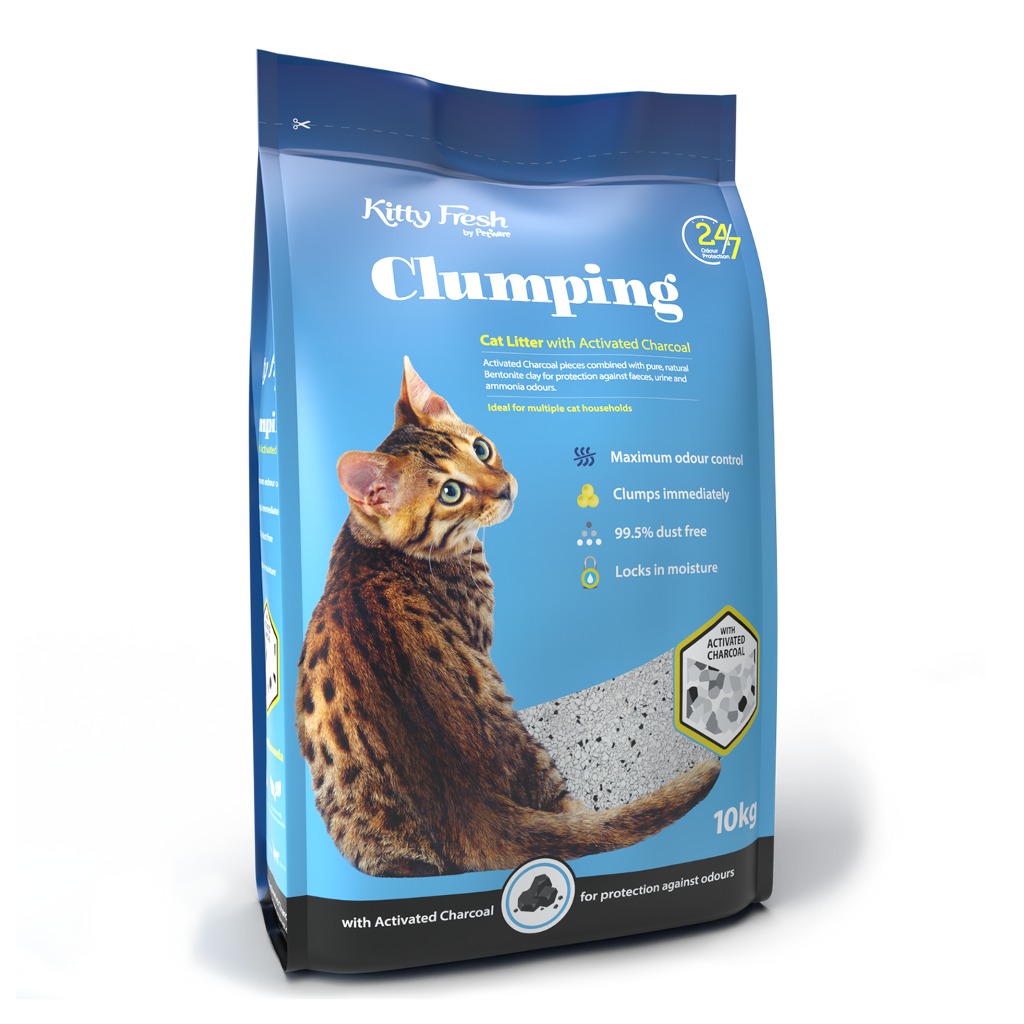 Kitty Fresh Activated Charcoal Clumping Cat Litter