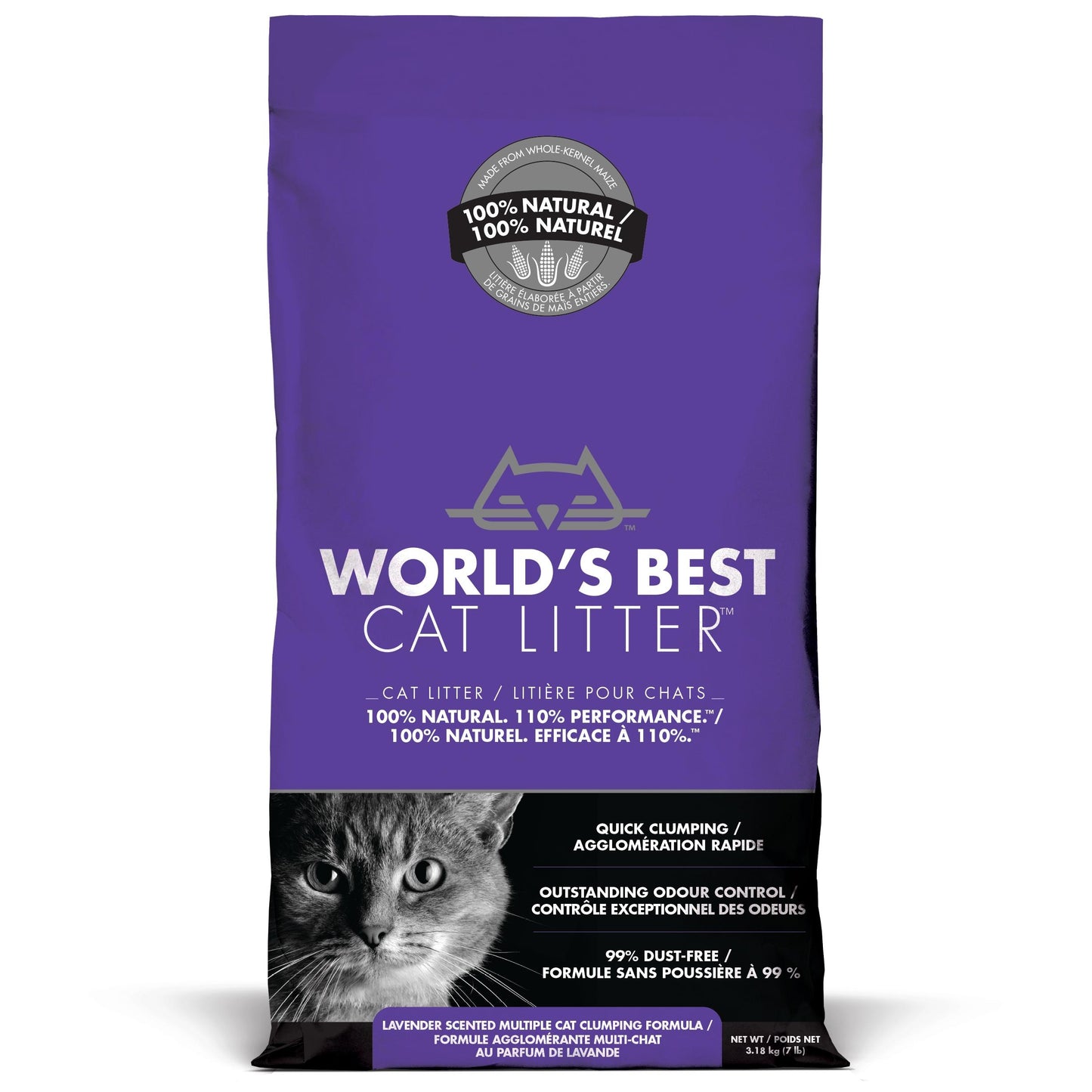 World's Best Cat Litter Lavender Scented Multi Cat Clumping Formula