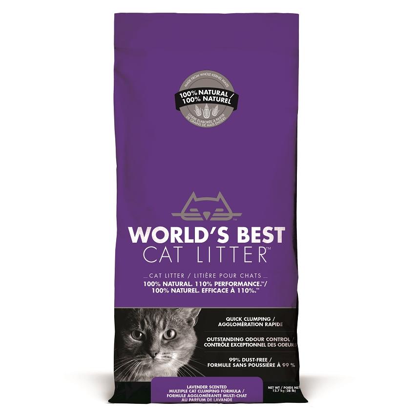 World's Best Cat Litter Lavender Scented Multi Cat Clumping Formula