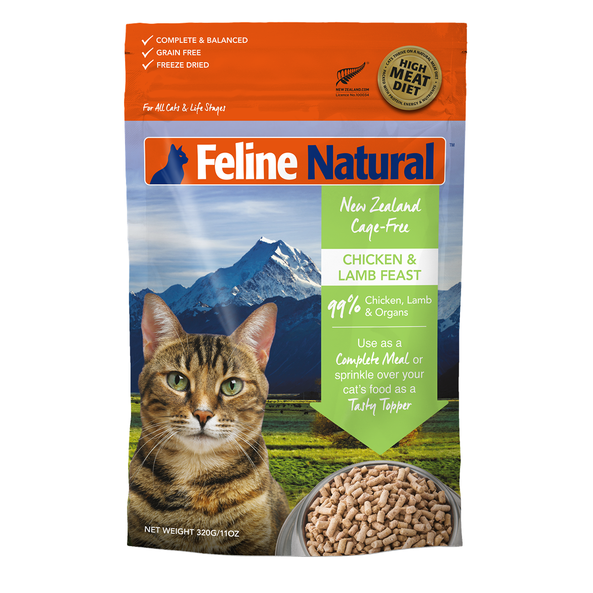 Feline Natural Cat Food Chicken and Lamb Feast