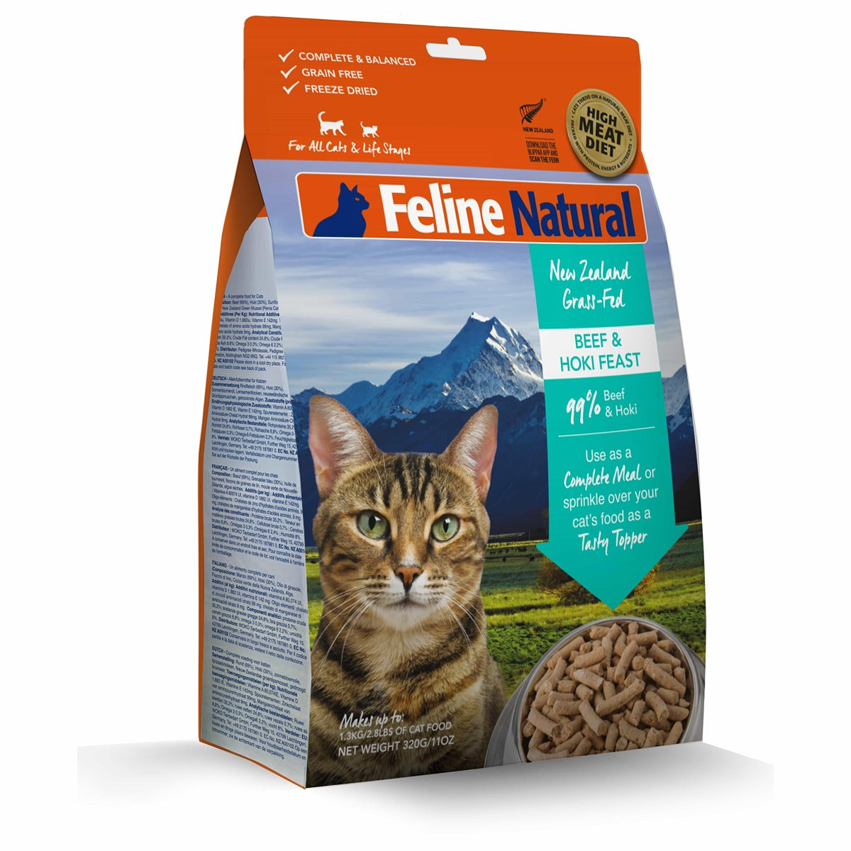 Feline Natural Beef and Hoki Feast Freeze Dried Cat Food